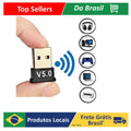 Adaptador E Receptor USB Bluetooth 5.0 Plug usb Transmissor de audio para Notebook