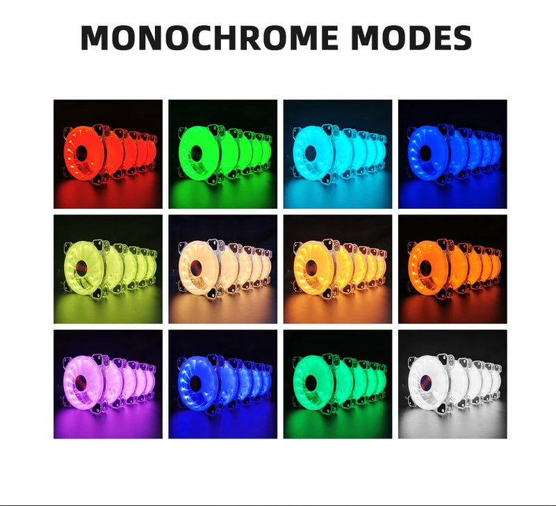 COOLMOON 120mm PC Computer Case Fan Cooling Cooler Adjustable RGB Led 12V Mute Ventilador DC ARGB Fans Adjust Speed Aura Sync