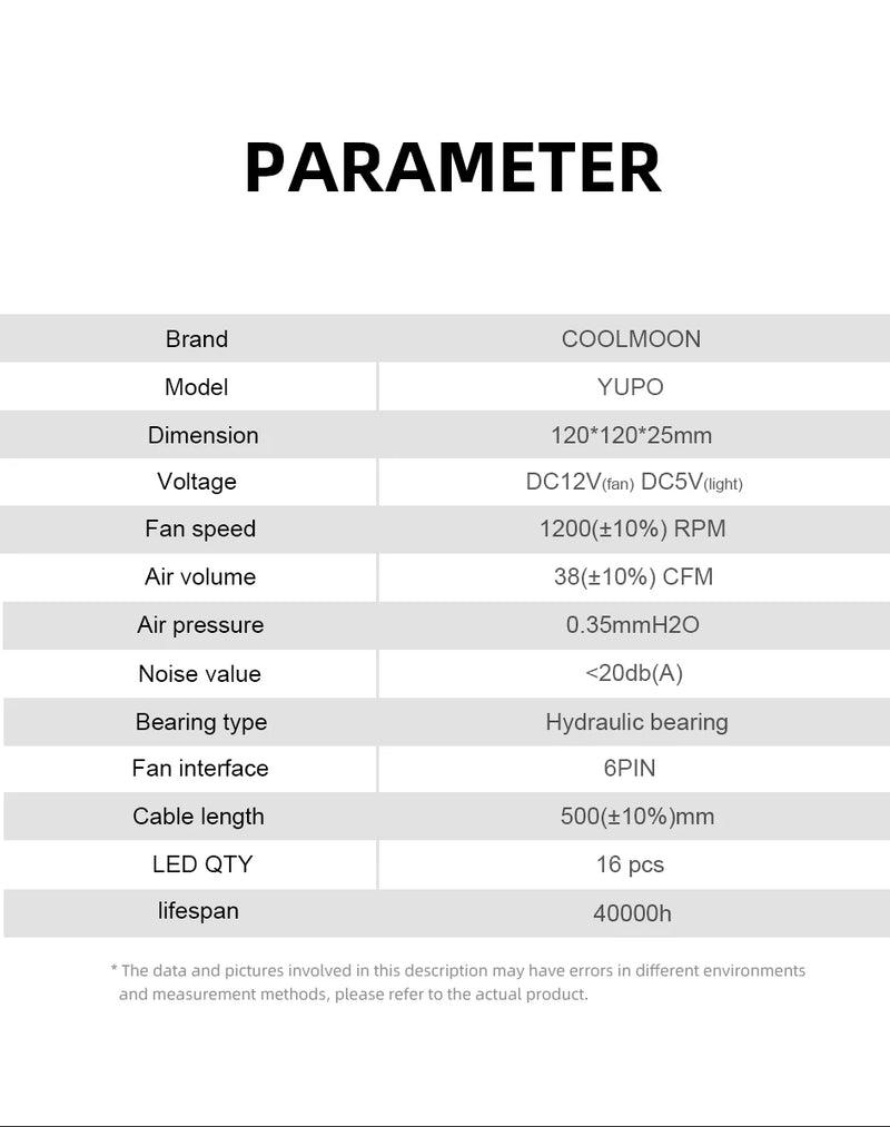 COOLMOON 120mm PC Computer Case Fan Cooling Cooler Adjustable RGB Led 12V Mute Ventilador DC ARGB Fans Adjust Speed Aura Sync