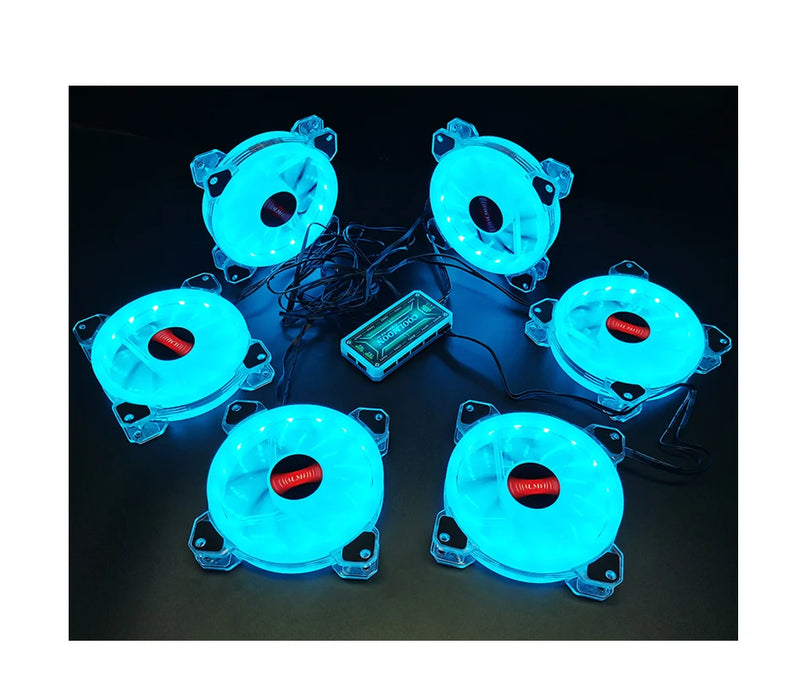 COOLMOON 120mm PC Computer Case Fan Cooling Cooler Adjustable RGB Led 12V Mute Ventilador DC ARGB Fans Adjust Speed Aura Sync