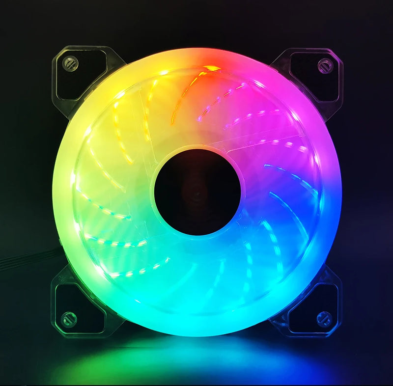 COOLMOON 120mm PC Computer Case Fan Cooling Cooler Adjustable RGB Led 12V Mute Ventilador DC ARGB Fans Adjust Speed Aura Sync